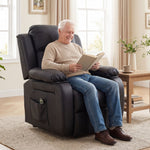Fauteuil releveur électrique fauteuil relax électrique avec repose-pied télécommande et 2 pochettes 76x90x105cm noir