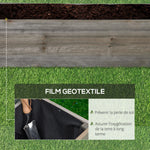 Jardinière sur roulettes - jardinière rectangulaire - Inserts d'irrigation, Feutre de Drainage gris