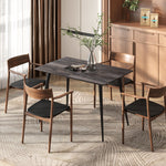 Table à manger pliante table extensible 120-160 cm jusqu'à 6 à 8 personnes avec pieds en acier, gris