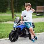 Moto électrique pour enfants moto porteur Honda pour enfants 3 à 6 ans avec musique, phares bleu