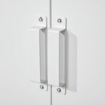 Armadio da ufficio a 3 ripiani mobiletto contenitore per ufficio in metallo 2 ante ripiani regolabili 75 x 33 x 110 cm bianco