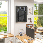 Frame box T-frame cadre pour maillot porte acrylique doublure interne feutre 60 x 6,5 x 80 cm noir