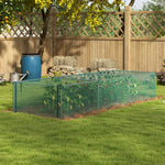 Serre de jardin serre à tomates filet protection porte zippée enroulable HDPE, dim. 125L x 373l x 62,5H cm