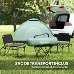 Tente de camping 2 personnes camouflage tente dôme légère ventilée facile à monter avec portes zippées