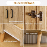 Armoire à vêtements armoire de rangement 2 portes et 2 tiroirs avec tringle - 80 x 54 x 180 cm