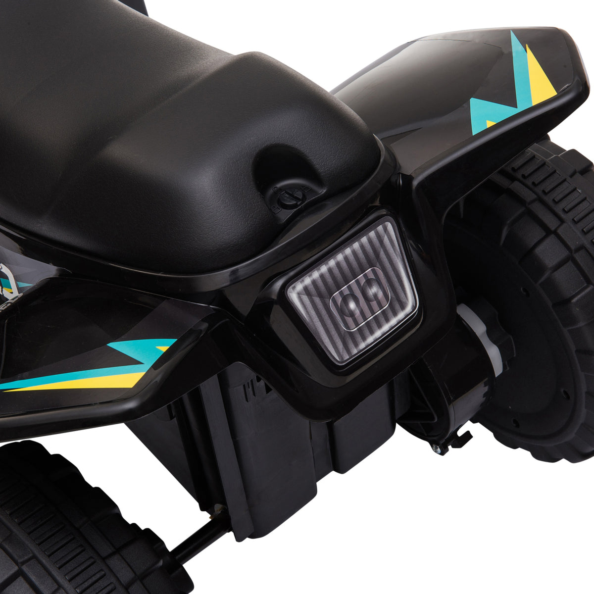 Quad électrique pour enfants 18-36 mois véhicule à batterie 6V avec marche avant et arrière 72 x 40 x 45,5 cm noir