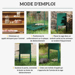 Cage attrape animaux nuisibles 1 entrée dim. 100L x 25l x 28H cm vert foncé