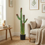 Plante artificielle intérieure 111 cm, arbre artificiel cactus en pot, pour maison, bureau, salon, chambre, vert