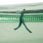 Serre de jardin mini serre 3 fenêtres enroulables couverture en PE haute densité 140 g/m² 180 x 60 x 60 cm vert foncé