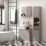 Meuble salle de bain sous Lavabo - meuble sous-vasque - placard 2 portes avec étagère - 60L x 30l x 59,8H cm