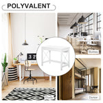 Bureau d'ordinateur, table informatique, style moderne, cadre renforcé en forme X, 105 x 50 x 76 cm, blanc