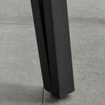 Table à manger design industriel grand plateau dim. 120L x 60l x 75H cm pieds métal noir en épingles MDF aspect chêne clair
