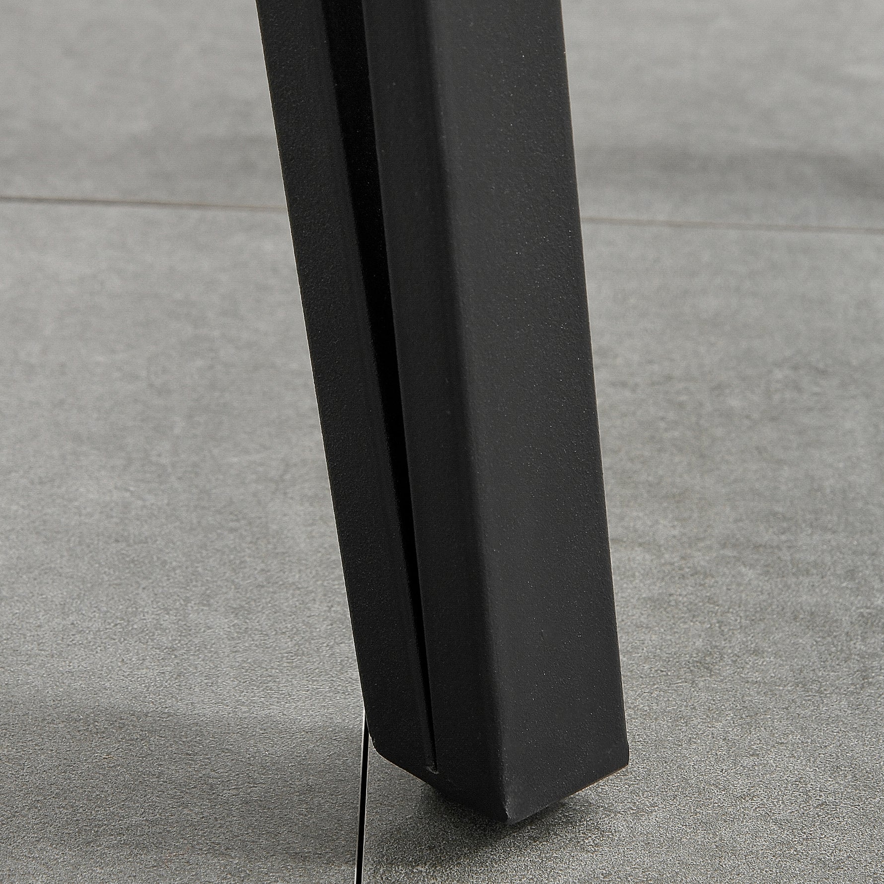 Table à manger design industriel grand plateau dim. 120L x 60l x 75H cm pieds métal noir en épingles MDF aspect chêne clair