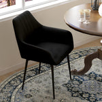 Chaises de Salle à Manger Chaises de Visiteur Design scandinave - Lot de 2 chaises - Pieds effilés métal Noir