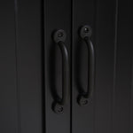 Buffet de cuisine armoire de cuisine contemporaine multi-rangements 2 placards 3 étagères 60 x 30 x 123 cm noir