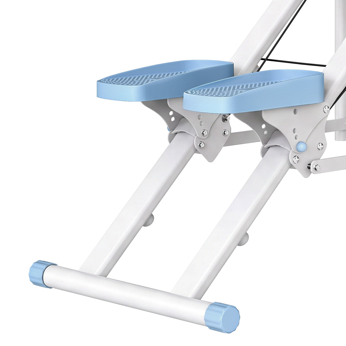 Stepper d'Escalier Pliable, Hauteur Réglable, Écran LCD, Pédales Réglables, Charge 100 kg, 85 x 80 x 142 cm, Blanc