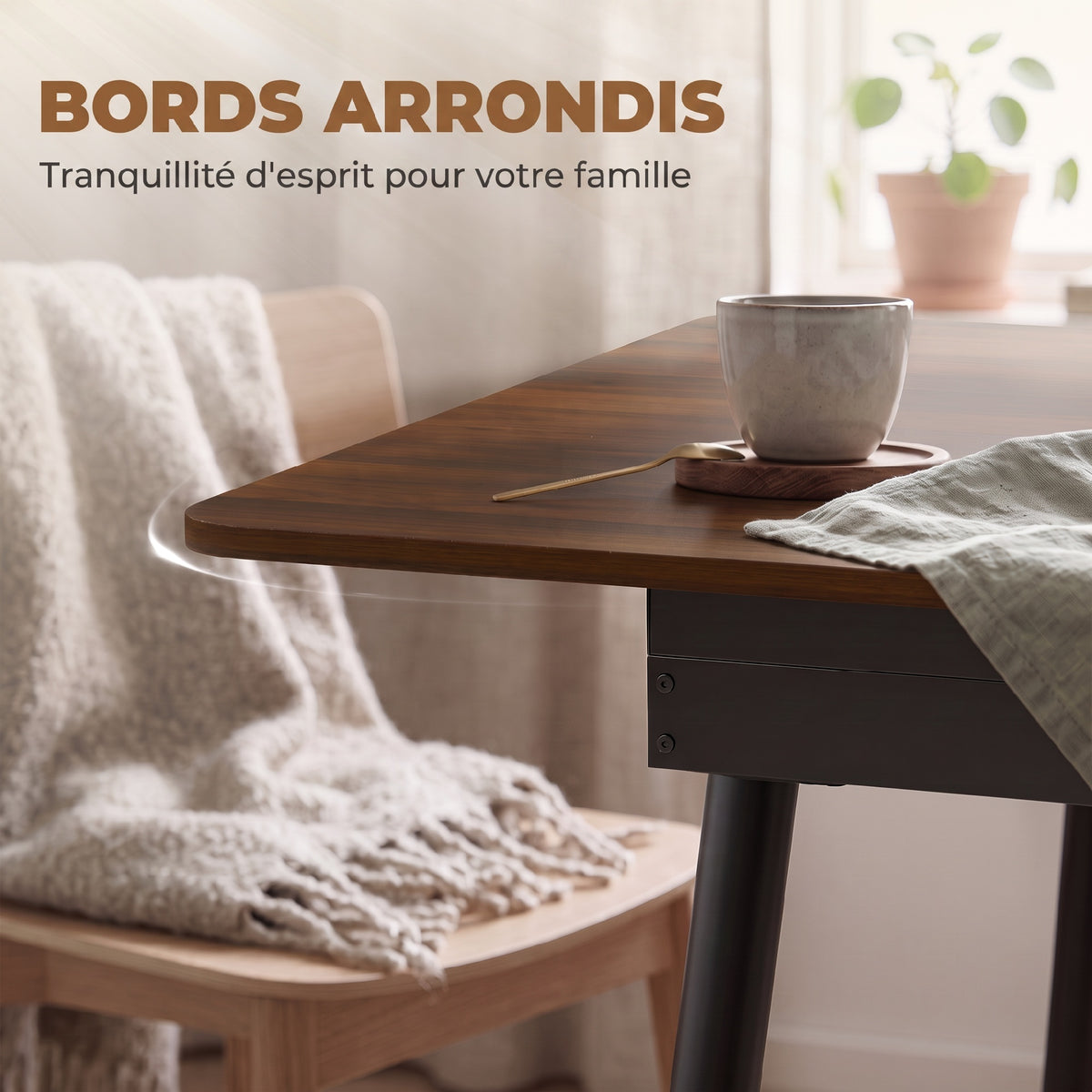 Tavolo da Pranzo Rettangolare Allungabile per 4-6 Persone, Tavolo da Cucina 130-160 cm con Angoli Arrotondati, Noce Chiaro