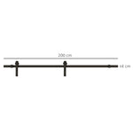 Kit de Porte Coulissante, Système Galandage pour Porte d'une Épaisseur de 35-45 mm et Largeur Max. 1 m, Charge