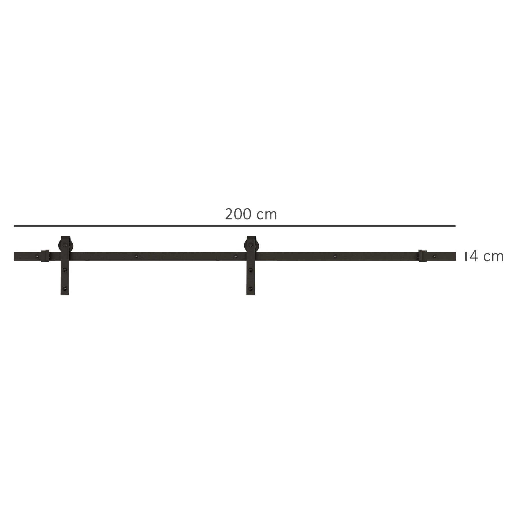 Kit de Porte Coulissante, Système Galandage pour Porte d'une Épaisseur de 35-45 mm et Largeur Max. 1 m, Charge