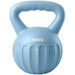 Kettlebell 10 kg, haltère avec poignée Antidérapante, haltère à boule, musculation, entraînement, pour gym, bleu