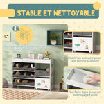 Étagère à jouets pour enfants étagère à livres 11 bacs de rangements en tissu non tissé 105 x 30 x 80 cm blanc