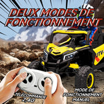 Voiture électrique enfants UTV 12 V, buggy électrique enfants avec télécommande, 96 x 61 x 56 cm, jaune