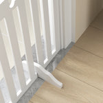 Barrière de sécurité chien barrière pliable pour chien pieds de support pointes antidérapantes 207,5 x 30 x 61 cm blanc