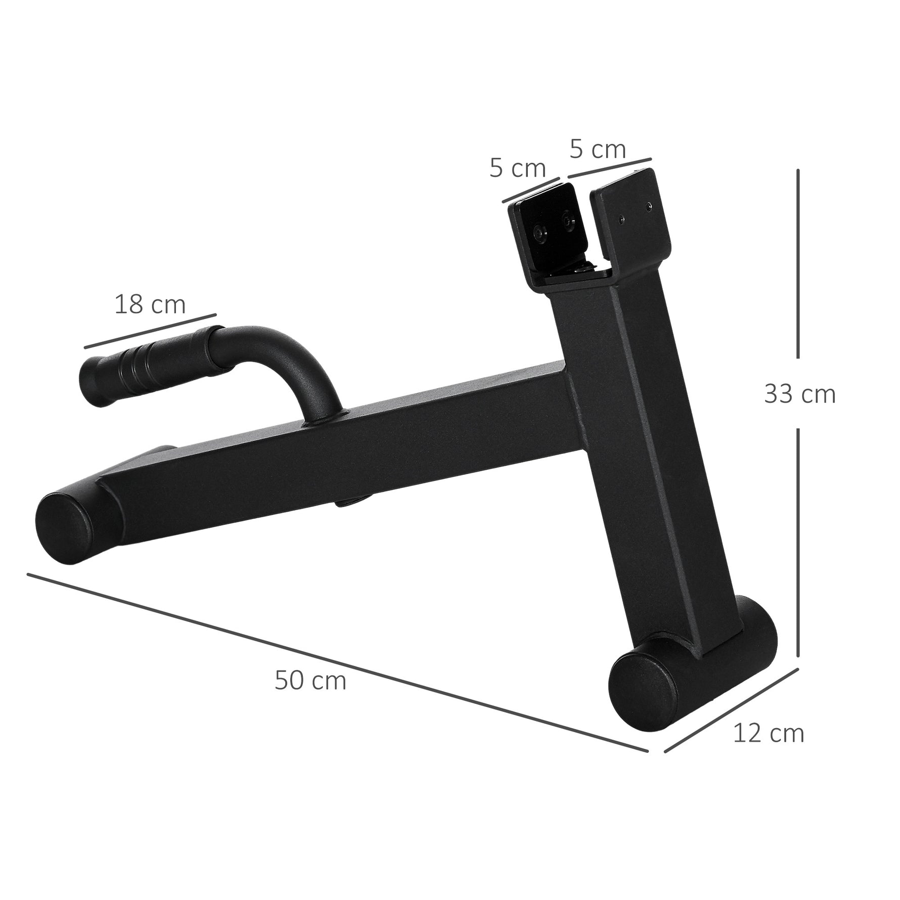Cric d'haltères supports de barbell en acier avec poignée antidérapante pour musculation à domicile charge max. 200kg