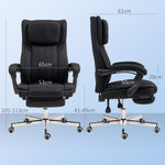 Chaise de bureau siège pivotant dossier inclinable hauteur réglable 65 x 61 x 105-113 cm noir