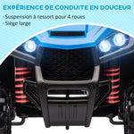 Quad électrique enfant 12 V voiture électrique 2 moteurs marche avant et arrière 37-60 mois 85 x 55,5 x 62 cm bleu