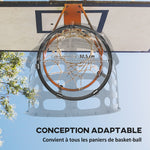 Retour de ballon de basket-ball système de renvoi du ballon de basket rotation à 360° 35,6 x 35,6 x 75,5 cm noir