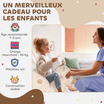 Cheval à bascule pour enfants girafe jouet à bascule bébé avec effet sonore, ceinture de sécurité, 68x35x50cm, beige
