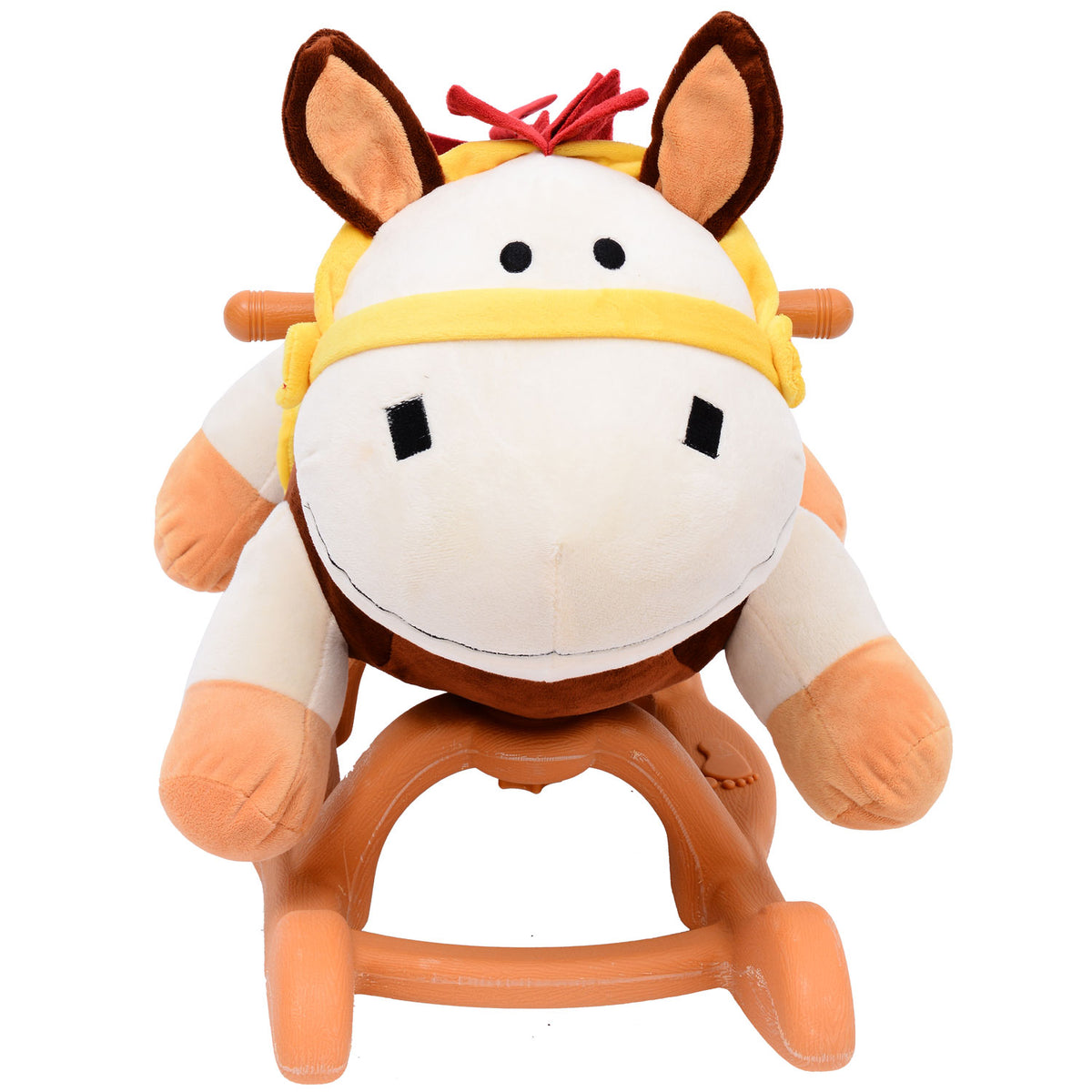 Jouet à bascule cheval à bascule modèle âne marron beige blanc