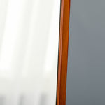 Grand miroir pleine longueur rectangulaire, 37 x 160 cm - miroir sur pied ou mural - pour chambre à coucher, salon et dressing, noyer clair