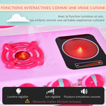Cuisine pour Enfant Recettes Jeu d'imitation 38 Accessoires Inclus Sons et lumières polypropylène Rose