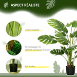 Plante artificielle arbre artificiel monstera deliciosa avec pot inclus hauteur 120 cm intérieure vert