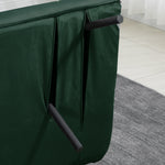Canapé convertible 2 places 4 en 1, canapé-lit avec dossier réglable sur 5 niveaux, 2 coussins, 102 x 73 x 81 cm, vert