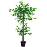 Arbre Artificiel Plante Artificiel ficus Hauteur 1,2 m Tronc Branches Liane Lichen Feuilles Grand réalisme Pot