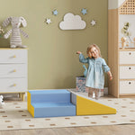 Parcours motricité bébé jouets d'escalade modulable 2 briques géantes en mousse 50 x 50 x 25 cm multicolore