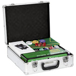 Mallette de poker coffret de poker complet 500 jetons, boîtier en ABS, cartes à jouer, dés, dealer, tapis, clés
