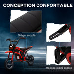 Moto cross électrique enfant moto électrique enfants moteur 350 W batterie 12V 8-16 km/h pneus gonflables 12'' rouge