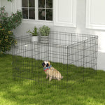Parc enclos modulable pour chiens lapins rongeurs clôture pour petits animaux intérieur et extérieur  61 x 91 cm noir
