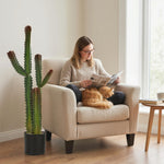 Plante artificielle intérieure 111 cm, arbre artificiel cactus en pot, pour maison, bureau, salon, chambre, vert
