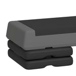Stepper Fitness Aérobic 3 Niveaux, Hauteur Réglable 10,5/15,5/20,5 cm, Surface Antidérapante, Capacité 250 kg, Gris
