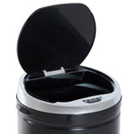 Poubelle à capteur de mouvement ouverture automatique 1 bac de 50 L en acier inoxydable noir