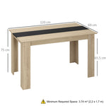 Eettafel keukentafel modern design met groot blad 2-4 personen van hout afm. 120L x 69B x 75H cm