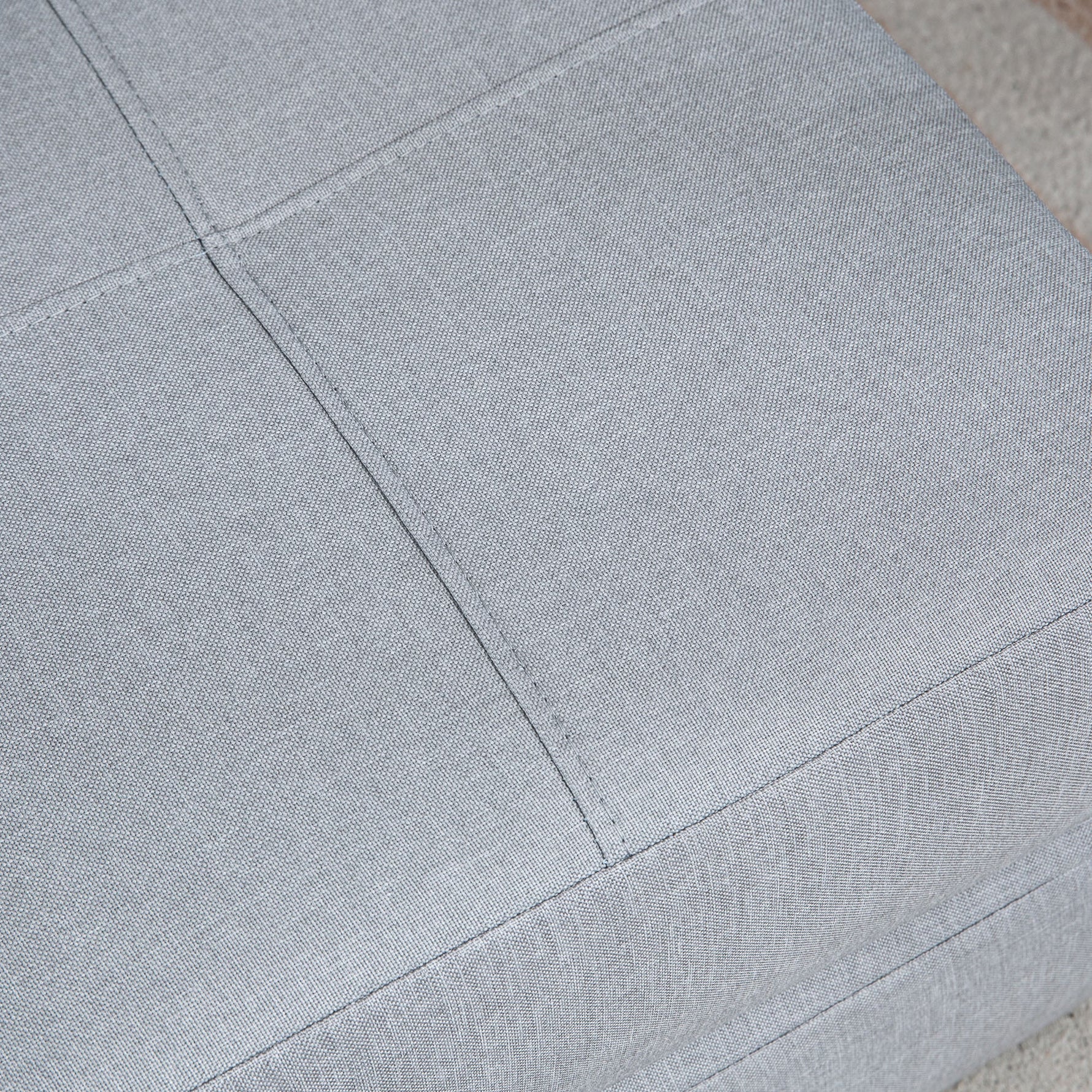 Chauffeuse canapé-lit convertible fauteuil 1 place avec 1 coussin déhoussable, tissu gris clair