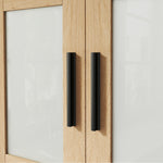 Armoire murale salle de bain avec miroir, meuble salle de bain avec compartiment ouvert et étagère réglable, chêne