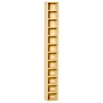 Rangements pour CD et DVD, étagère colonne de rangement, meuble de rangement bois naturel