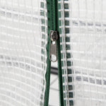 Serre de Jardin PE avec Étagères 4 Niveaux, Serre de Balcon, Bâche Renforcée 140g/m², Châssis en Acier, Porte Zippée Enroulable, pour Légumes et Plantes, Extérieur, 70x50x160cm, Blanc